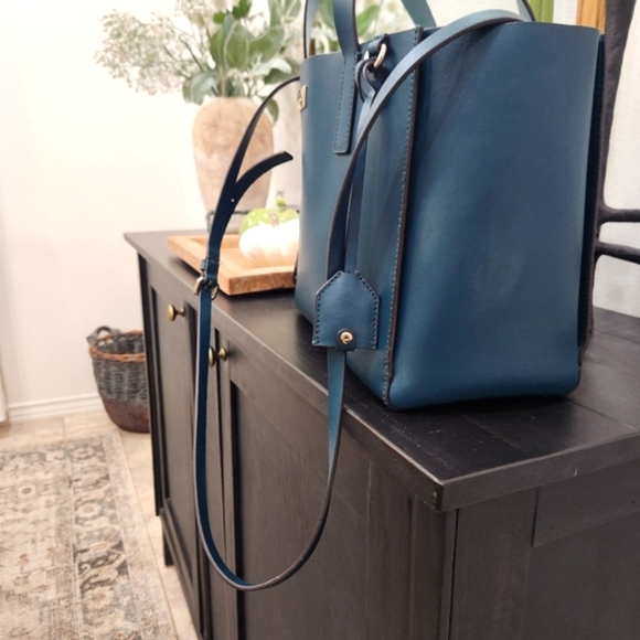 KATE SPADE Putnam Drive Nelle Leather Tote, Teal Blue, Women's OS - Picture 10 of 10